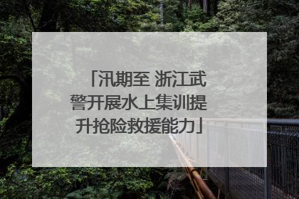 汛期至 浙江武警开展水上集训提升抢险救援能力
