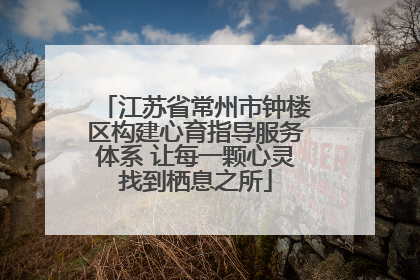 江苏省常州市钟楼区构建心育指导服务体系 让每一颗心灵找到栖息之所