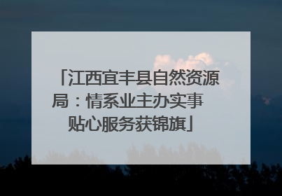 江西宜丰县自然资源局：情系业主办实事 贴心服务获锦旗