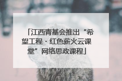 江西青基会推出“希望工程・红色薪火云课堂”网络思政课程