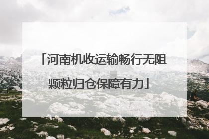 河南机收运输畅行无阻 颗粒归仓保障有力