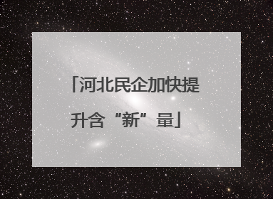 河北民企加快提升含“新”量