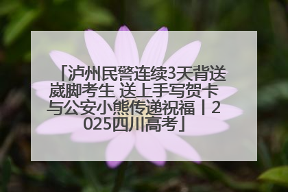 泸州民警连续3天背送崴脚考生 送上手写贺卡与公安小熊传递祝福丨2025四川高考