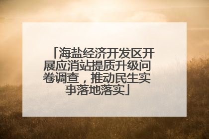海盐经济开发区开展应消站提质升级问卷调查，推动民生实事落地落实