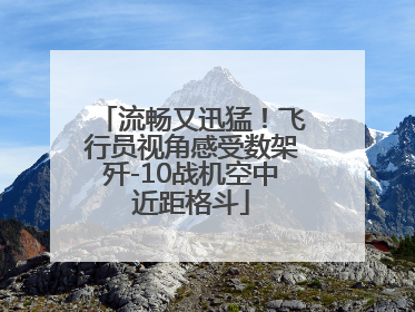 流畅又迅猛！飞行员视角感受数架歼-10战机空中近距格斗
