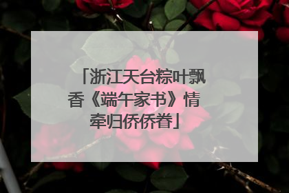 浙江天台粽叶飘香《端午家书》情牵归侨侨眷