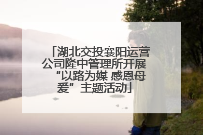 湖北交投襄阳运营公司隆中管理所开展“以路为媒 感恩母爱”主题活动