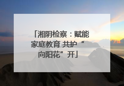 湘阴检察：赋能家庭教育 共护“向阳花”开