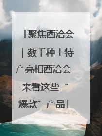 聚焦西洽会｜数千种土特产亮相西洽会 来看这些“爆款”产品