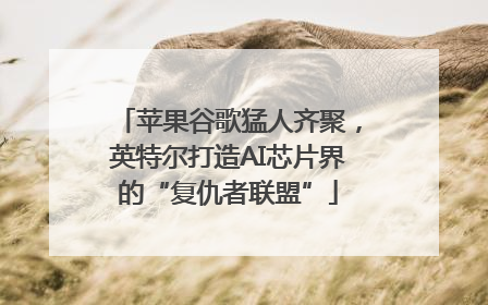 苹果谷歌猛人齐聚，英特尔打造AI芯片界的“复仇者联盟”