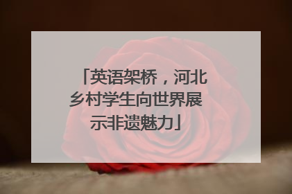英语架桥，河北乡村学生向世界展示非遗魅力