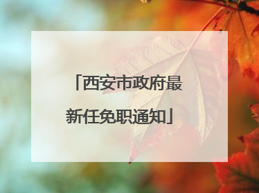 西安市政府最新任免职通知