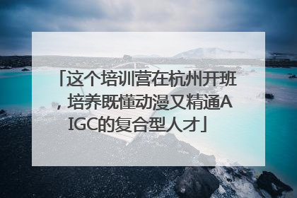 这个培训营在杭州开班，培养既懂动漫又精通AIGC的复合型人才