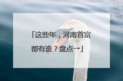 这些年，河南首富都有谁？盘点→