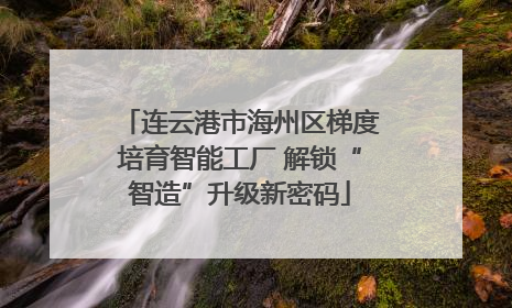 连云港市海州区梯度培育智能工厂 解锁“智造”升级新密码
