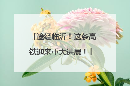 途经临沂！这条高铁迎来重大进展！