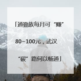 通勤族每月可“赚”80~100元，武汉“碳”路何以畅通