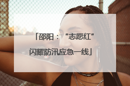 邵阳：“志愿红”闪耀防汛应急一线