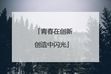 青春在创新创造中闪光