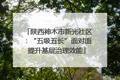陕西神木市新光社区：“五级五长”面对面 提升基层治理效能