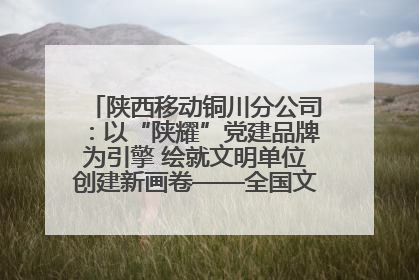 陕西移动铜川分公司：以“陕耀”党建品牌为引擎 绘就文明单位创建新画卷——全国文明单位创建纪实