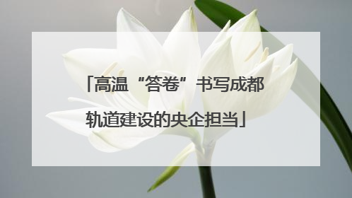 高温“答卷”书写成都轨道建设的央企担当