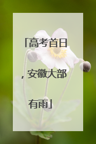 高考首日，安徽大部有雨