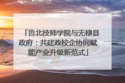 鲁北技师学院与无棣县政府：共建政校企协同赋能产业升级新范式
