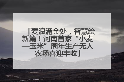麦浪涌金处,智慧绘新篇!河南首家“小麦—玉米”周年生产无人农场喜迎丰收