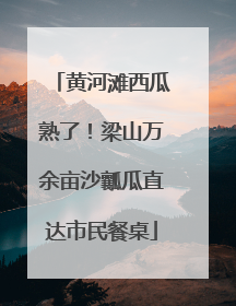 黄河滩西瓜熟了！梁山万余亩沙瓤瓜直达市民餐桌