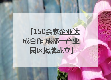 150余家企业达成合作 成都一产业园区揭牌成立