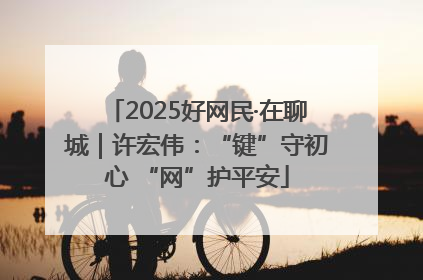 2025好网民·在聊城｜许宏伟：“键”守初心 “网”护平安