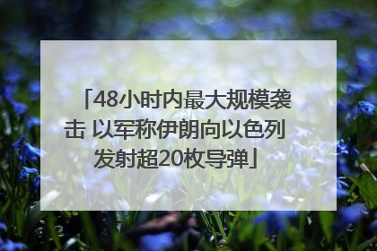 48小时内最大规模袭击 以军称伊朗向以色列发射超20枚导弹