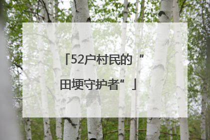 52户村民的“田埂守护者”