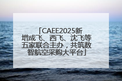 CAEE2025新增成飞、西飞、沈飞等五家联合主办，共筑数智航空采购大平台